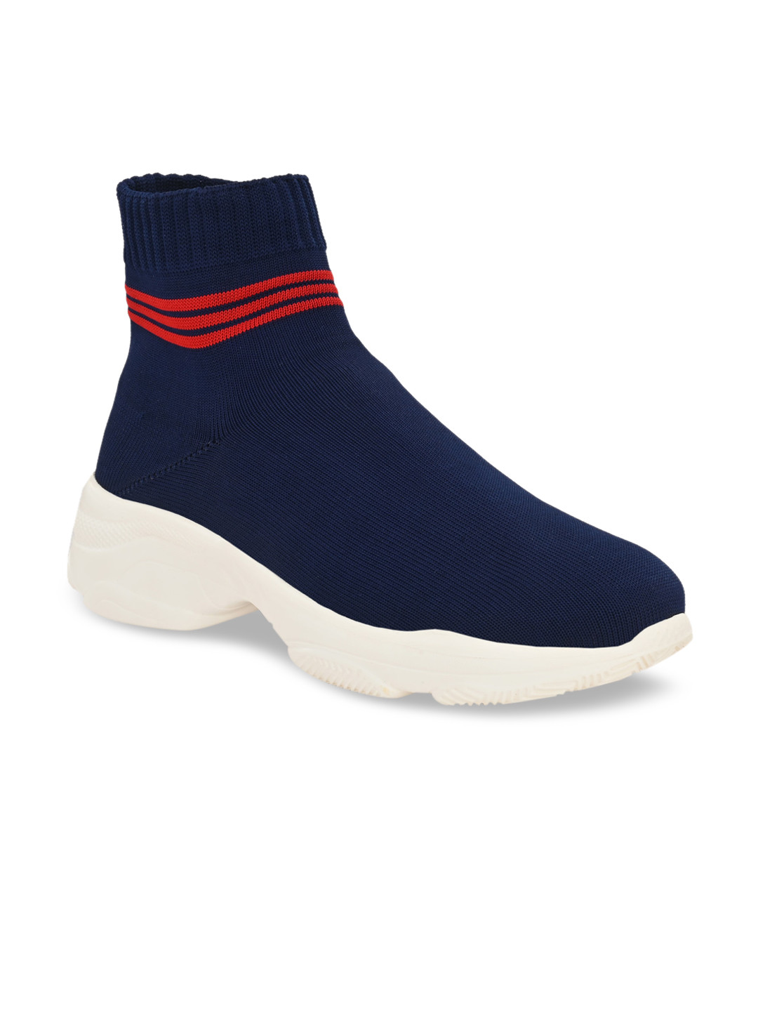 

Big Fox Men Blue Canvas Mid-Top Running Shoes