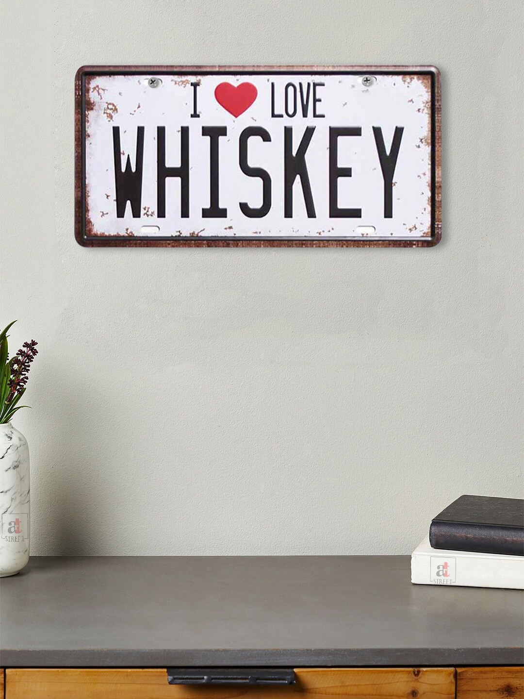 

Art Street White I Love Whiskey Wall Decor