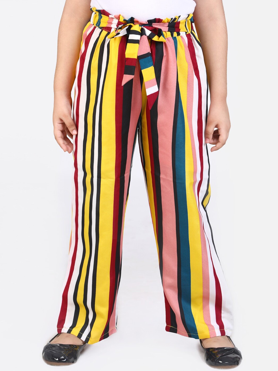 

Cutiekins Girls Multicoloured Striped Straight Palazzos, Multi