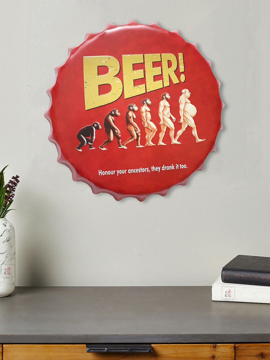 

Art Street Red Beer Wall Decor