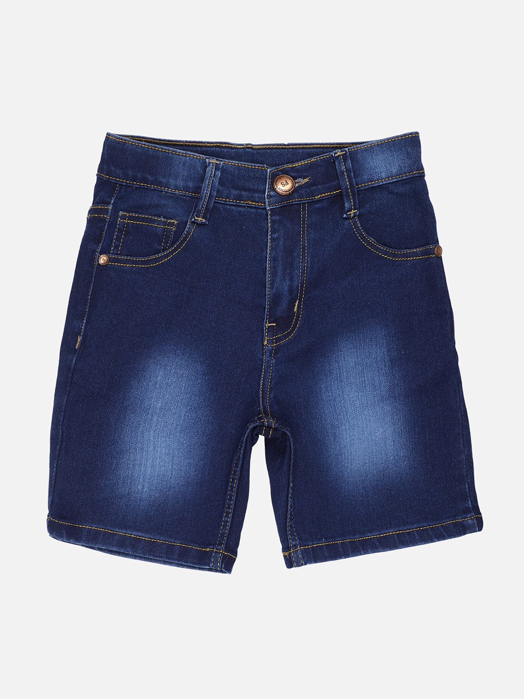 

PROTEENS Boys Blue Solid Regular Fit Denim Shorts