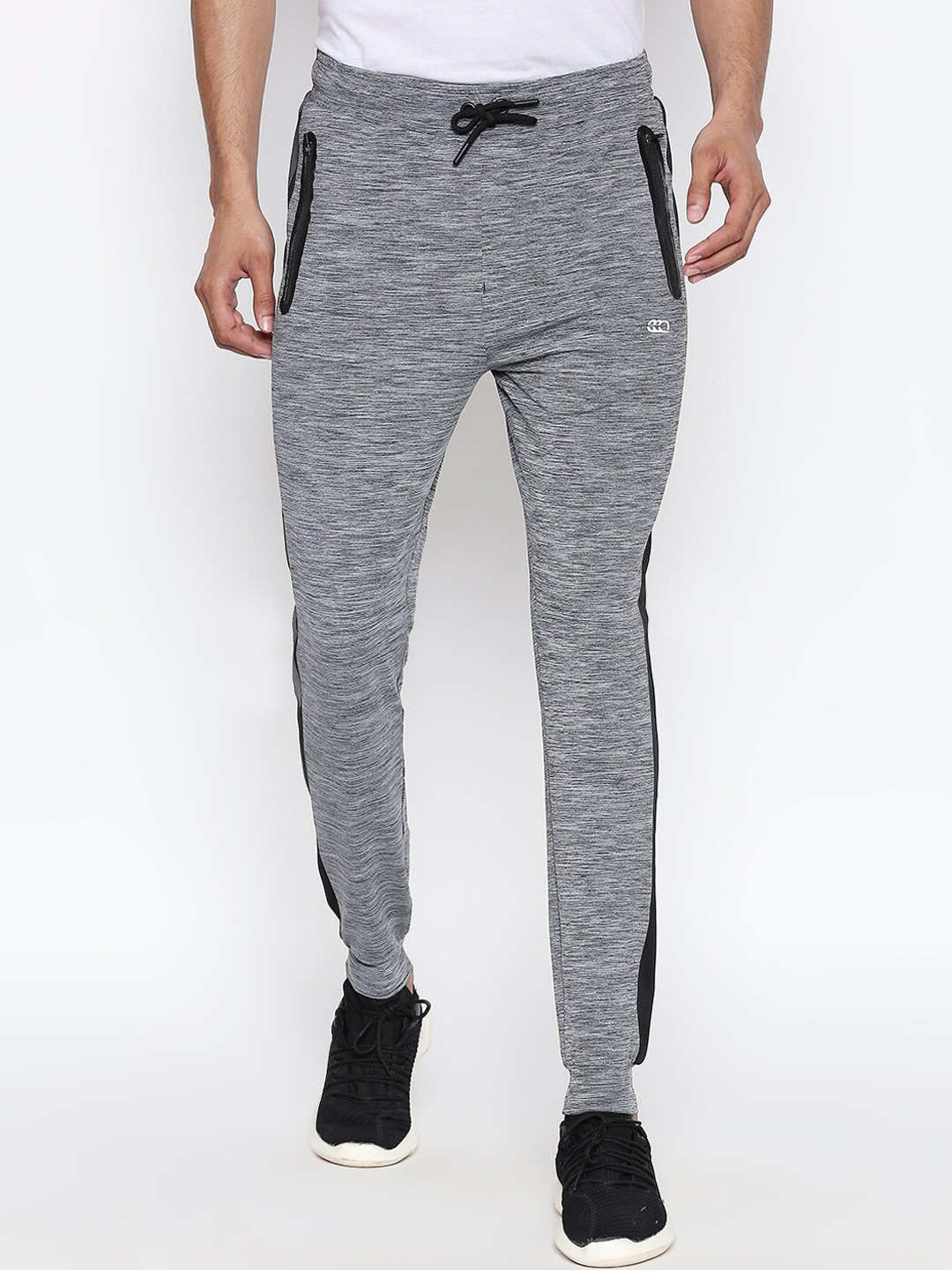 

Ajile by Pantaloons Men Grey Melange Solid Straight Fit Joggers