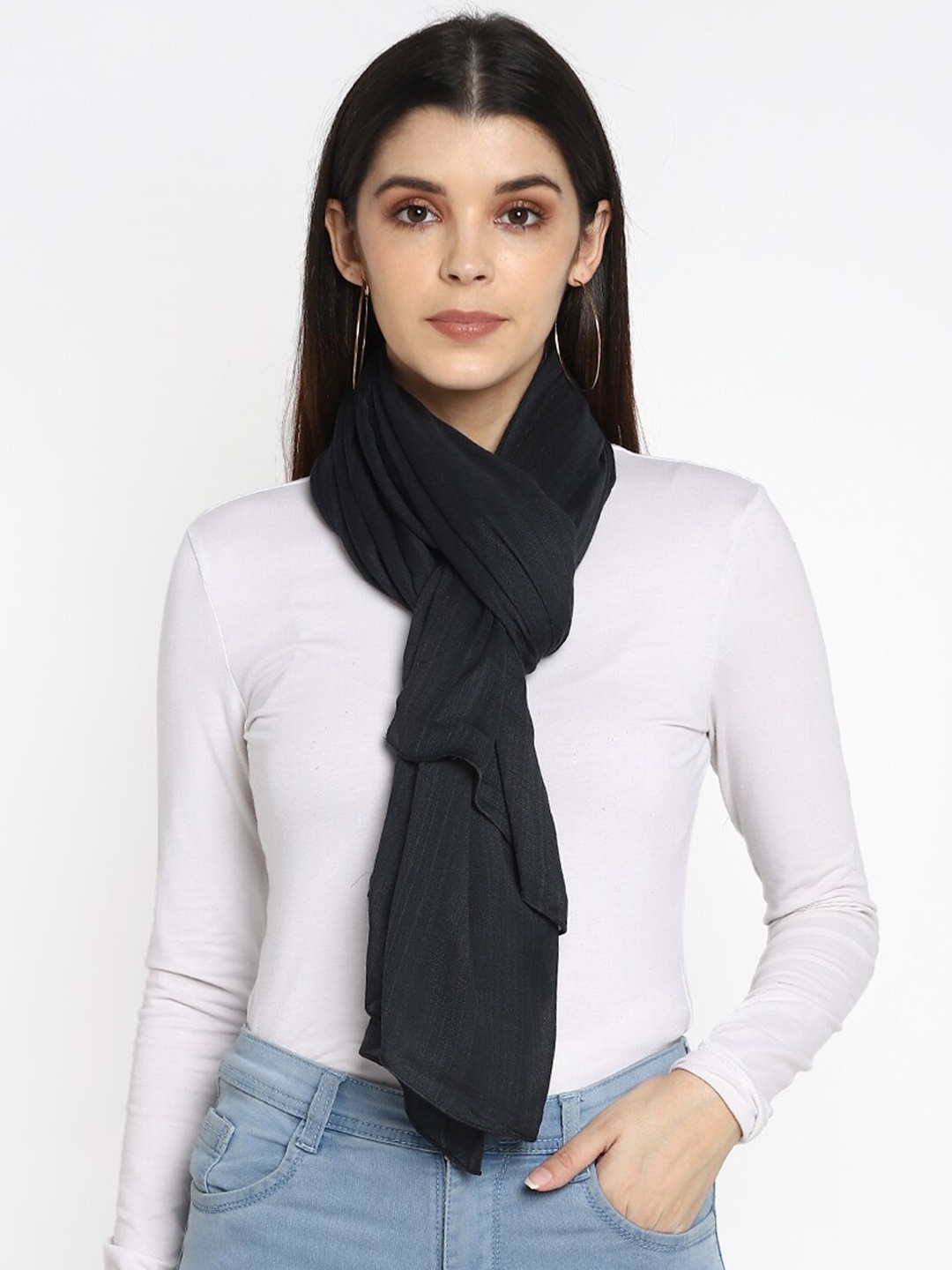 

Aditi Wasan Women Black Woven Design Stole