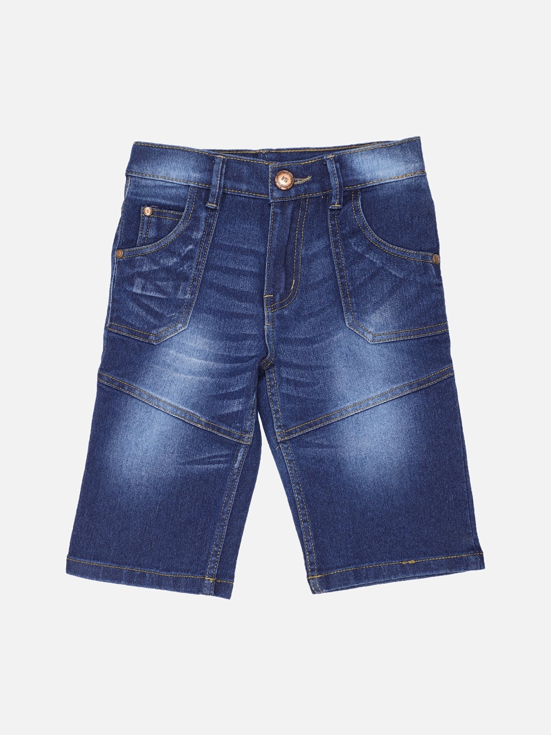 

PROTEENS Boys Blue Washed Regular Fit Denim Shorts