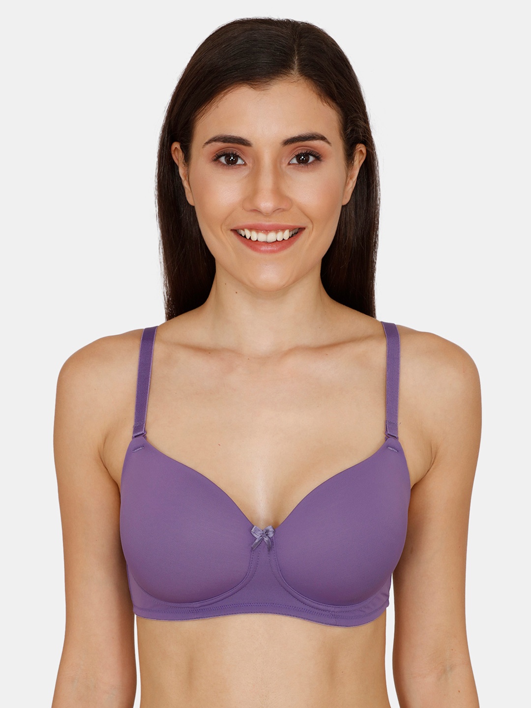 

Zivame Purple Solid Non-Wired Lightly Padded T-shirt Bra ZI1131COREMPURP