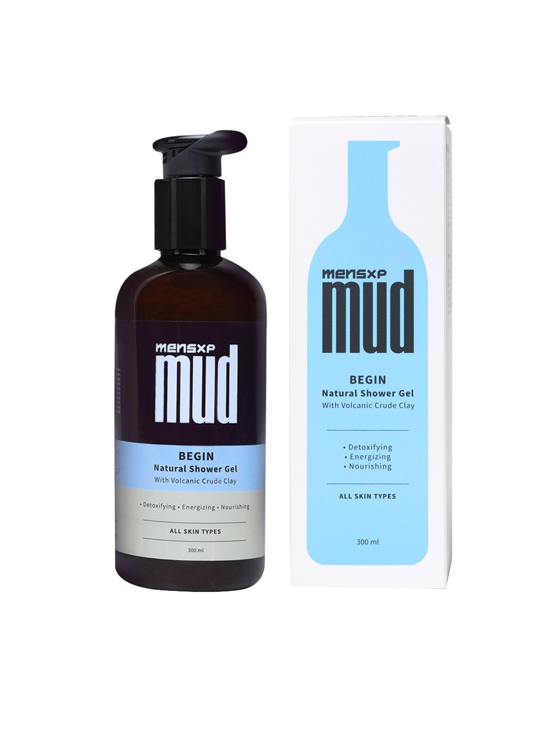 

MensXP Men Mud Natural Shower Gel 300 ml, Blue
