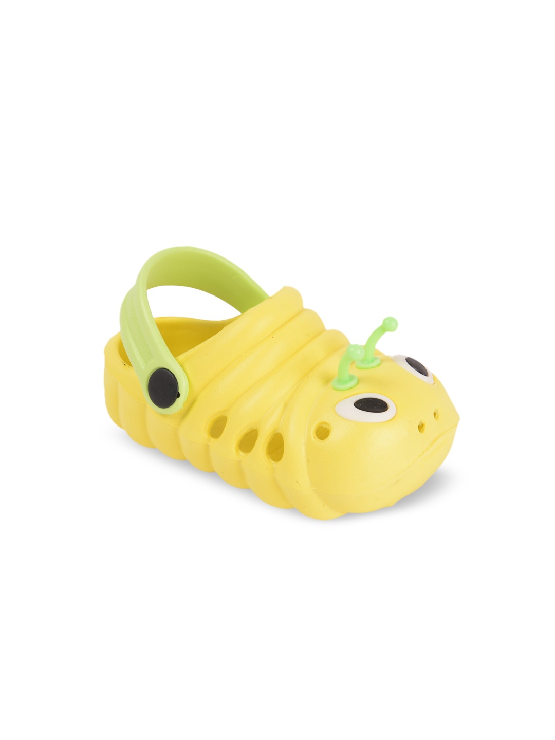 

Yellow Bee Girls Yellow & Green Solid Bee Bug Clogs