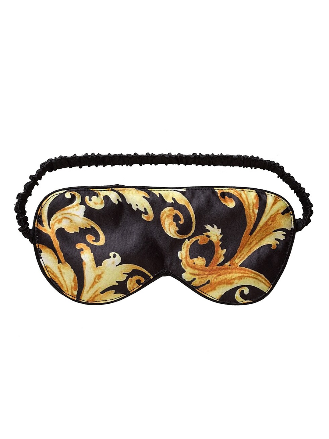 

DECOREALM Unisex Black & Yellow Printed Eye Mask