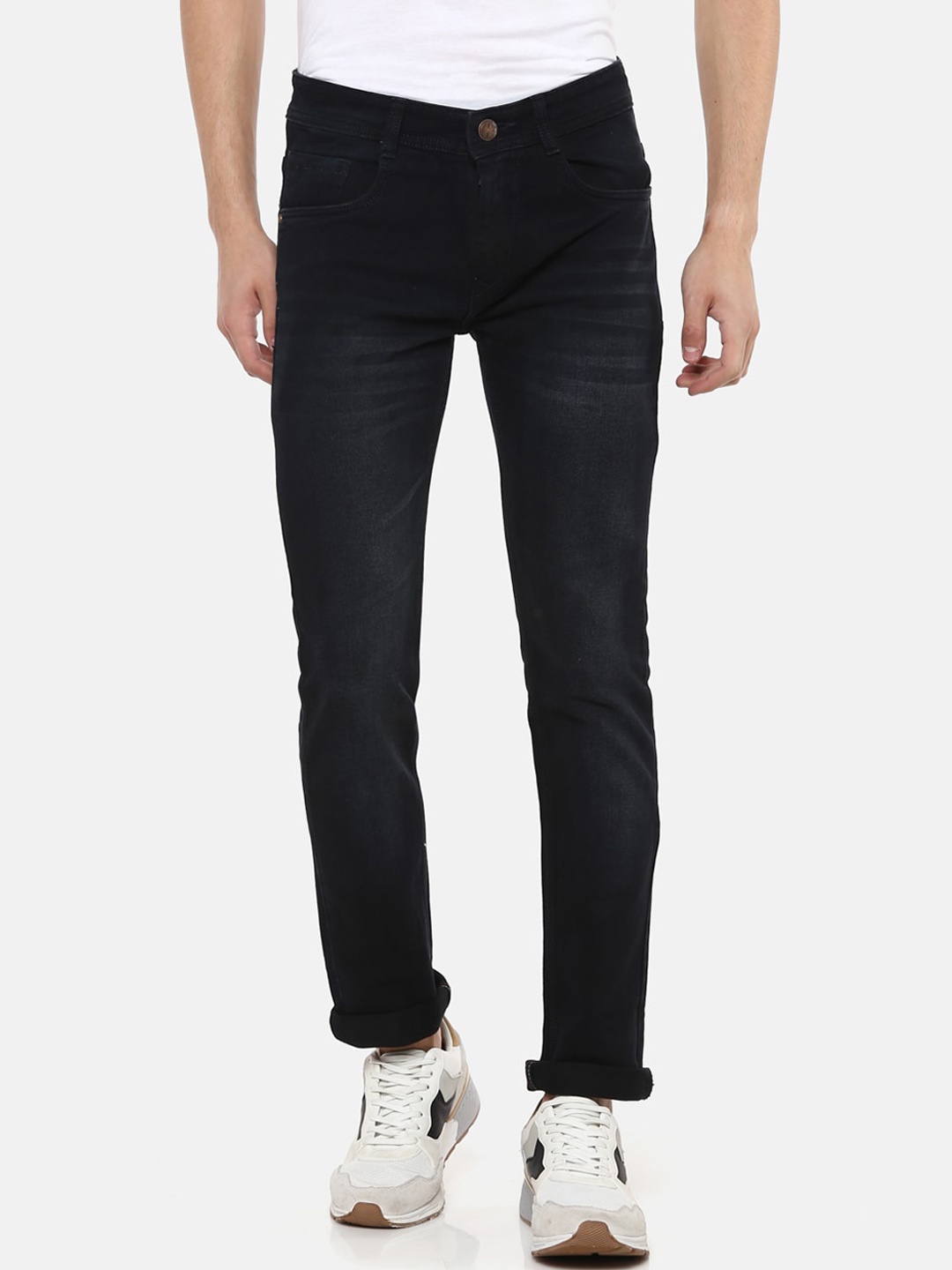 

Routeen Men Black Slim Fit Mid-Rise Clean Look Jeans