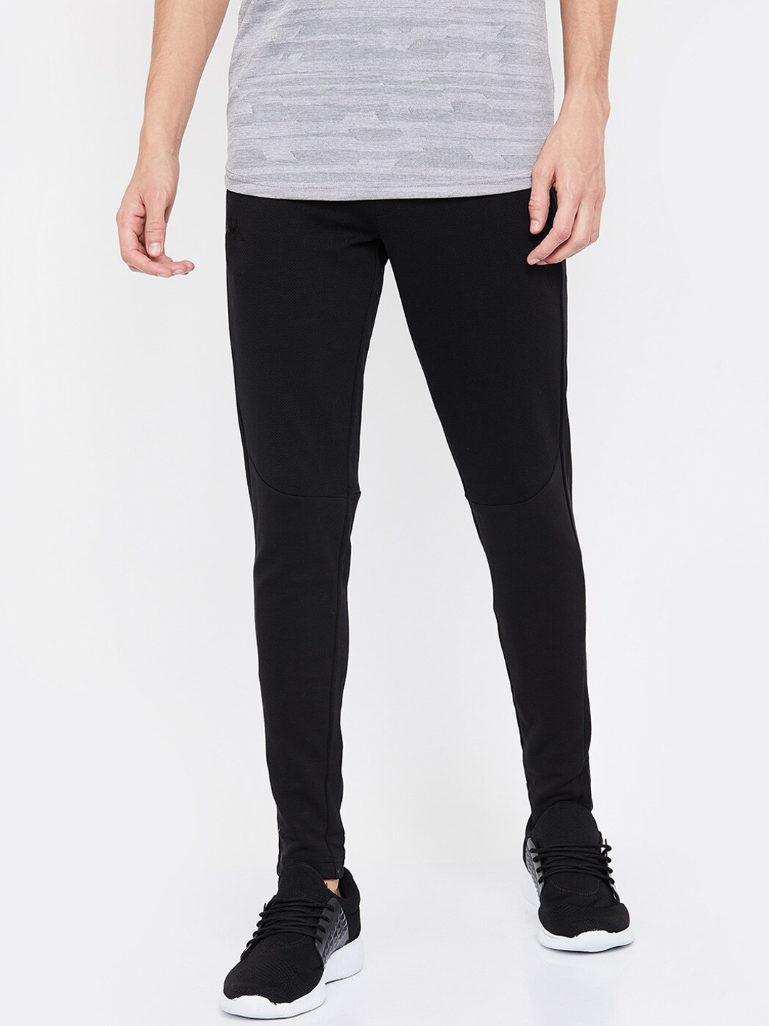 

Kappa Men Black Solid Straight-Fit Track Pants