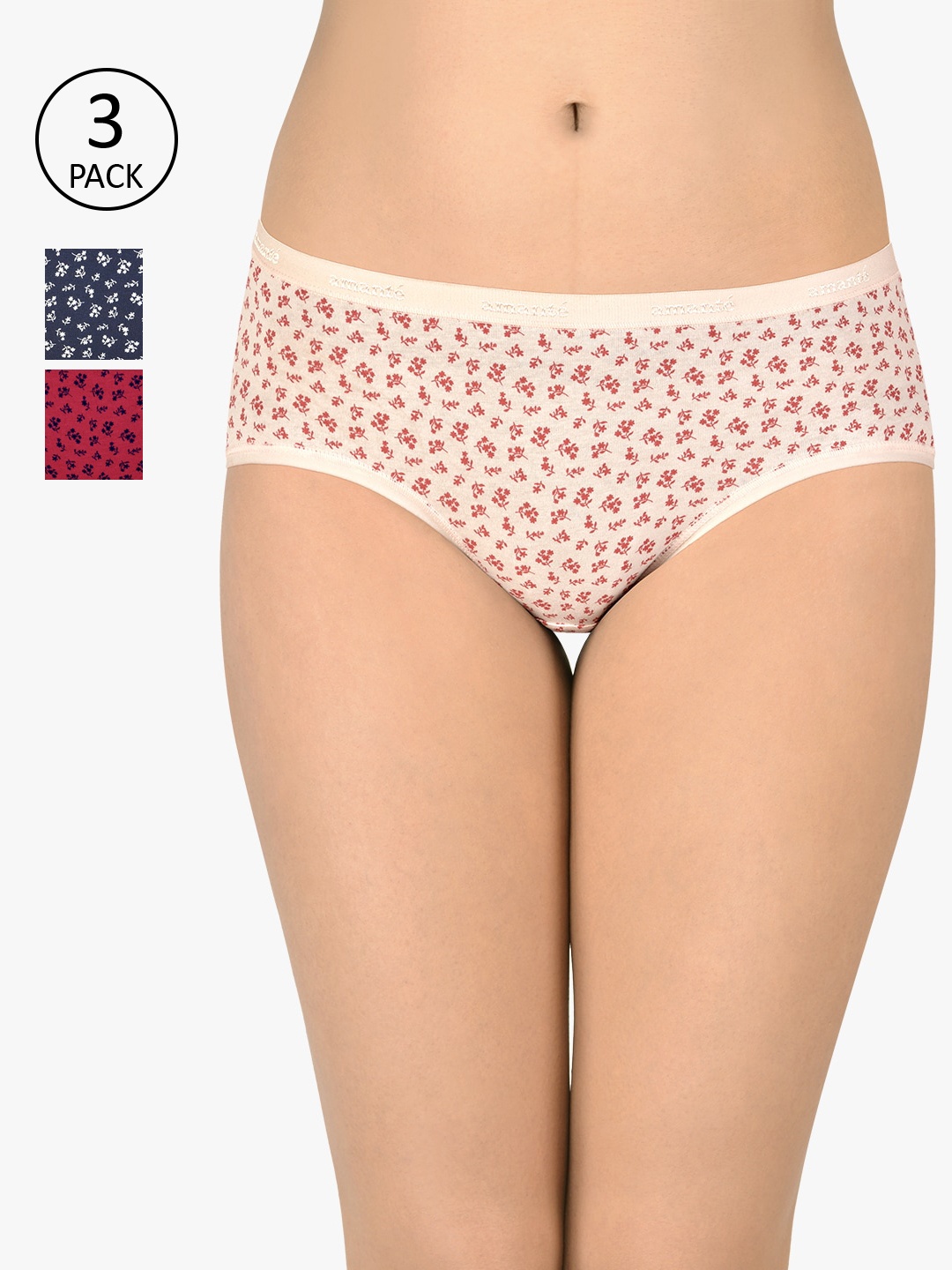 

Amante Women Pack of 3 Assorted Basic Briefs PPK53101