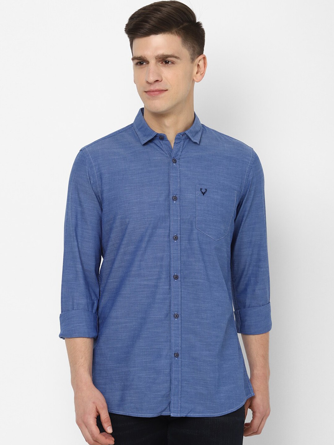 

Allen Solly Sport Men Blue Solid Casual Shirt
