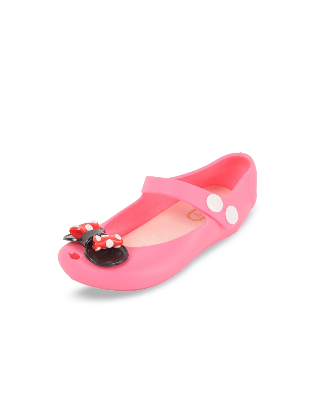 

Yellow Bee Girls Pink Embellished Rubber Ballerinas