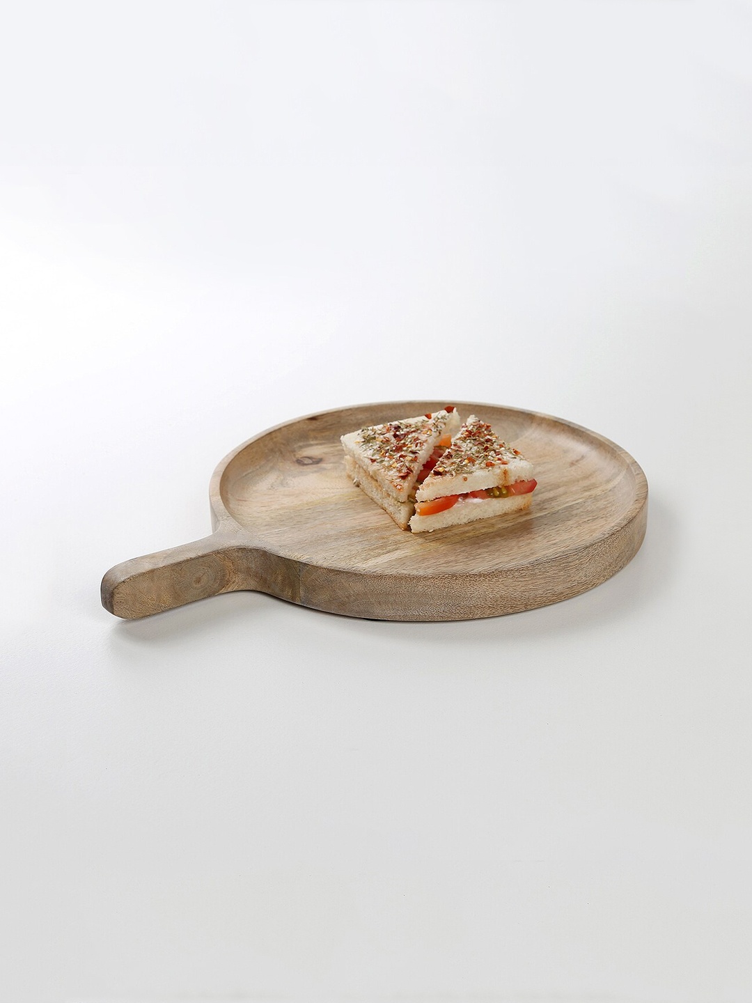 

ellementry Brown Solid Mango Wood Platter