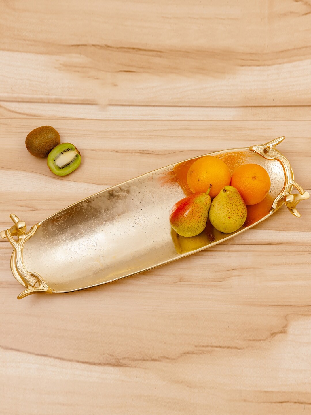 

Aapno Rajasthan Gold-Toned Handcrafted Tray