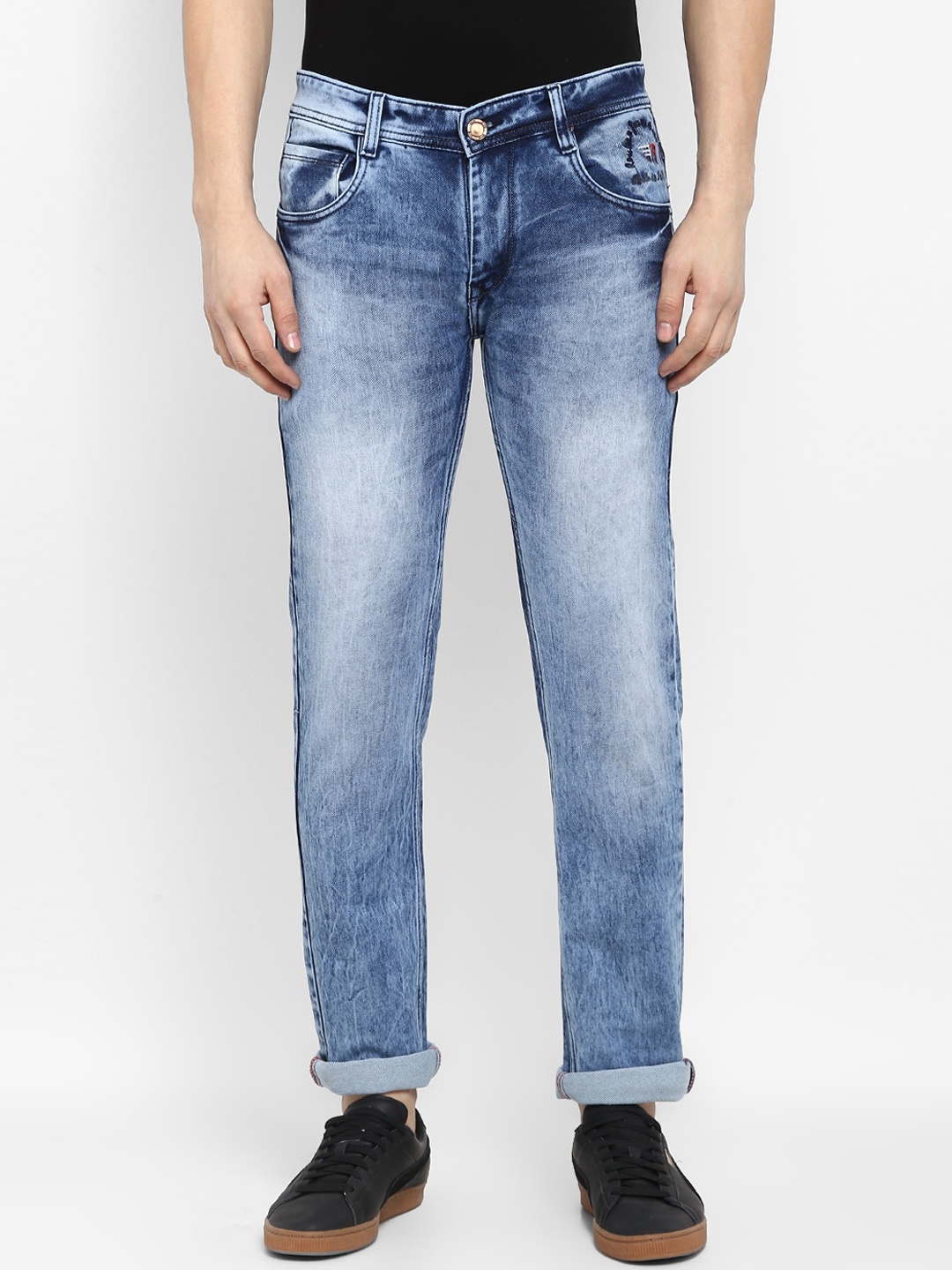 

Routeen Men Blue Slim Fit Mid-Rise Clean Look Jeans