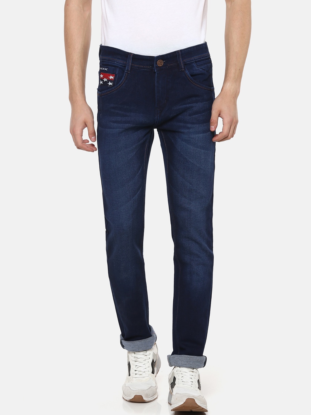 

Routeen Men Blue Slim Fit Mid-Rise Clean Look Jeans