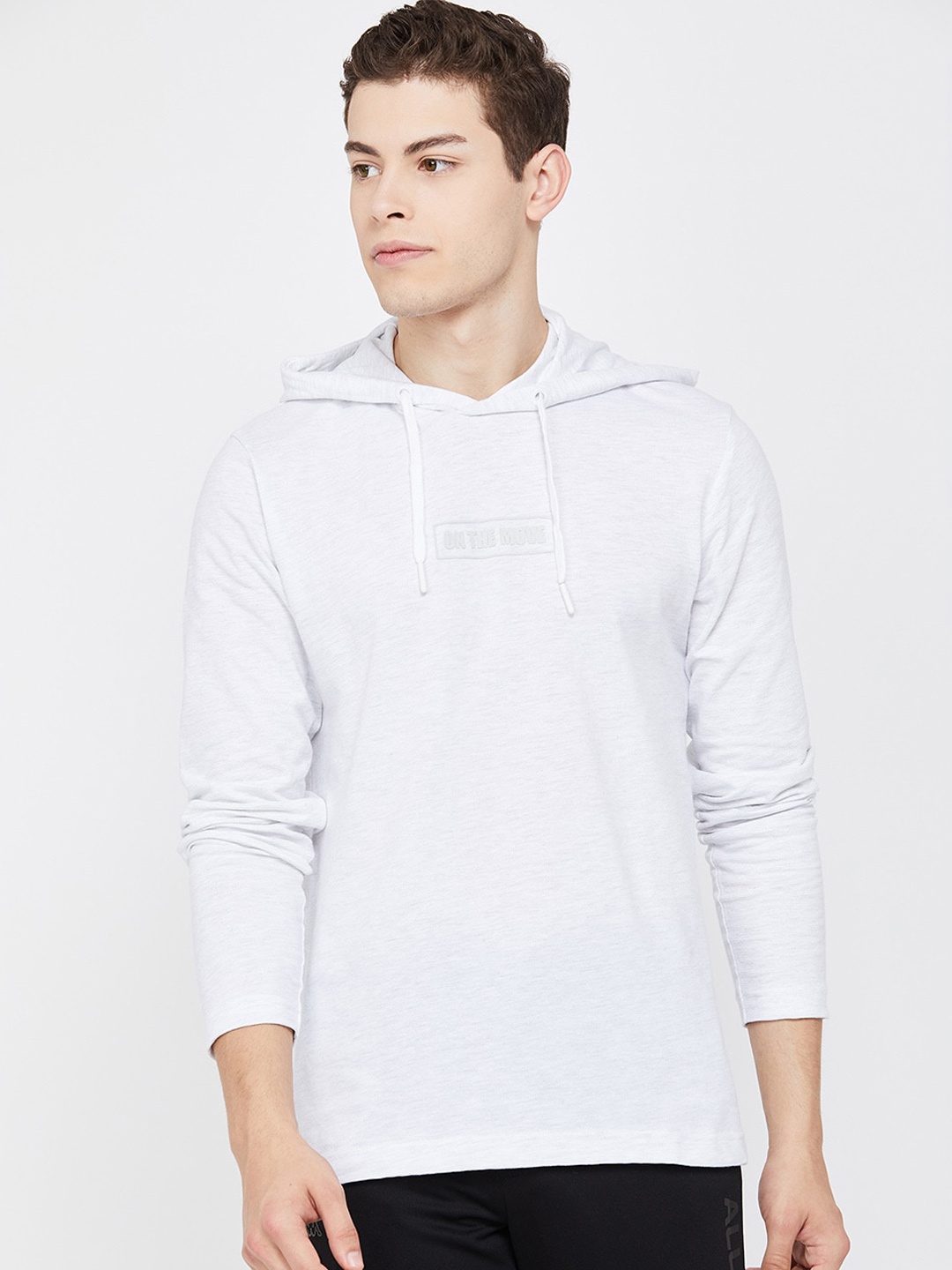 

Kappa Men Grey Solid Hood T-shirt