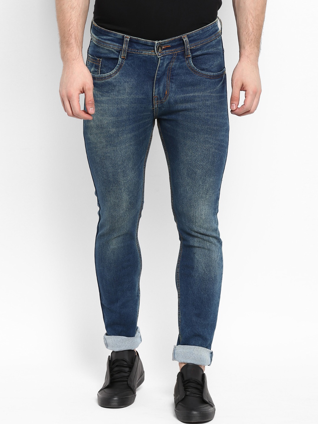 

Routeen Men Blue Slim Fit Mid-Rise Clean Look Stretchable Jeans