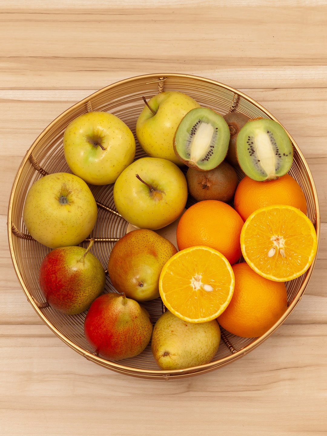 

Aapno Rajasthan Gold-Toned Handcrafted Fruit Bowl