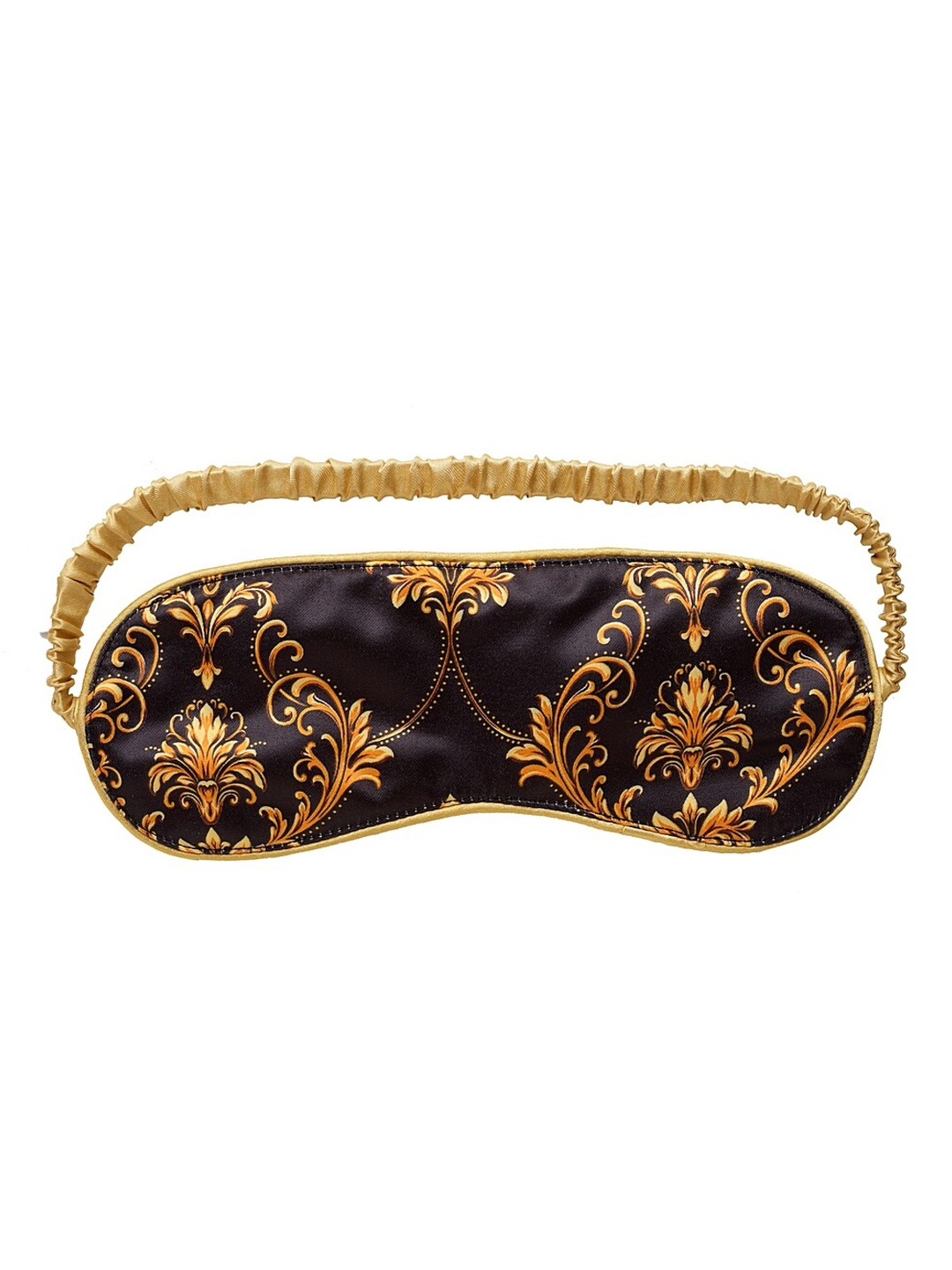 

DECOREALM Unisex Black & Beige Printed Travel Eye Mask