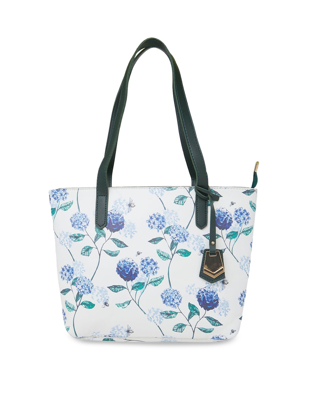 

Globus White & Blue Floral Printed Tote Bag