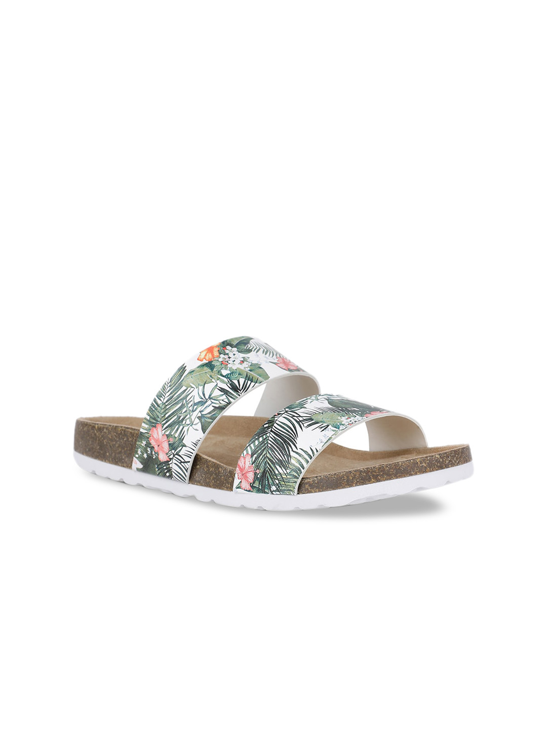 

Bata Women Green & White Printed Heels