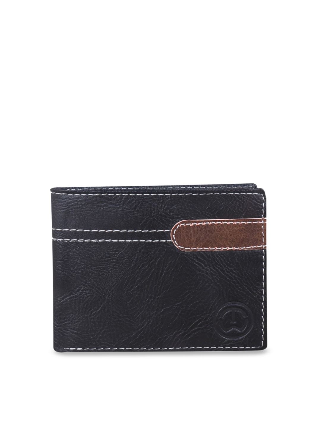 

TnW Men Black Solid Two Fold Wallet