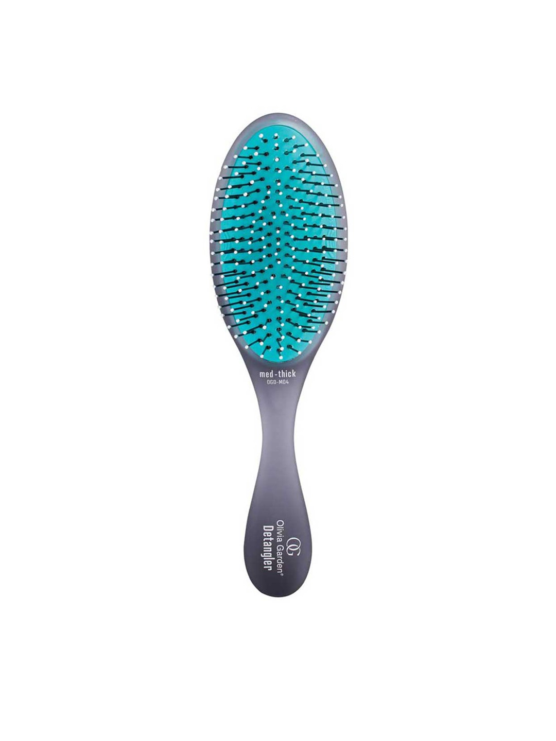 

Olivia Garden Black & Green Detangler Medium Thick Paddle Brush