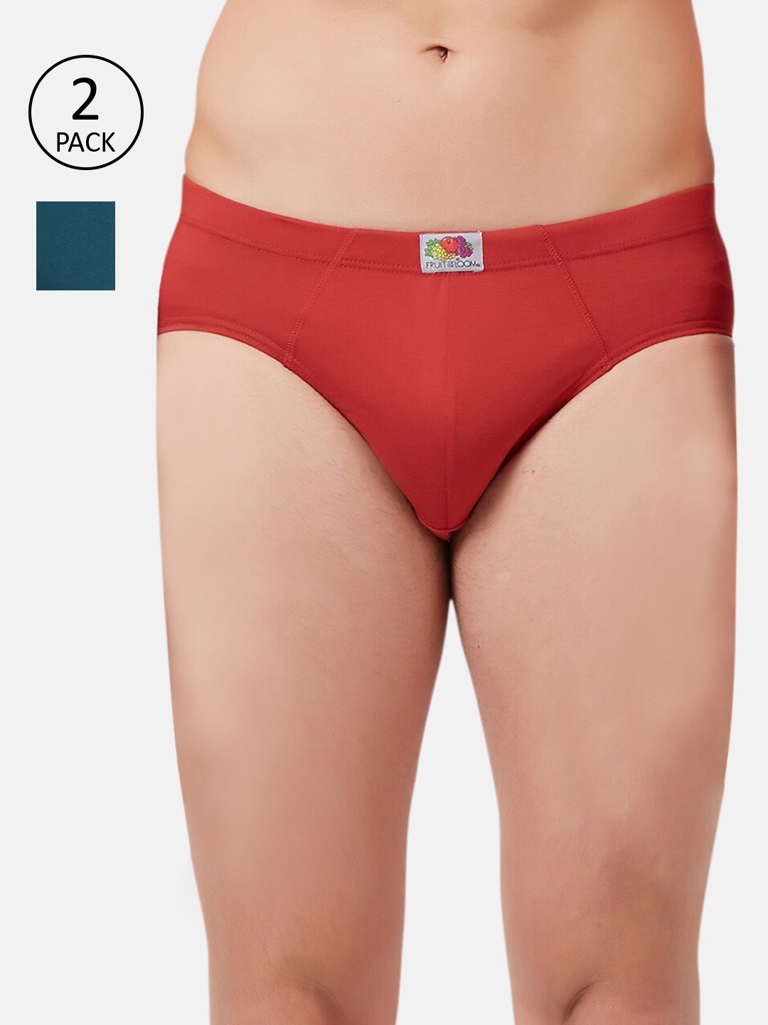 

Fruit of the loom Men Pack Of 2 Assorted Solid Briefs