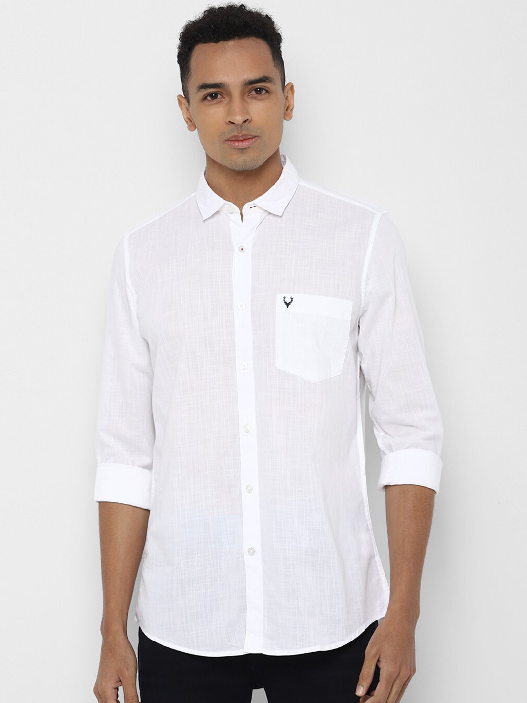 

Allen Solly Men White Slim Fit Solid Casual Shirt