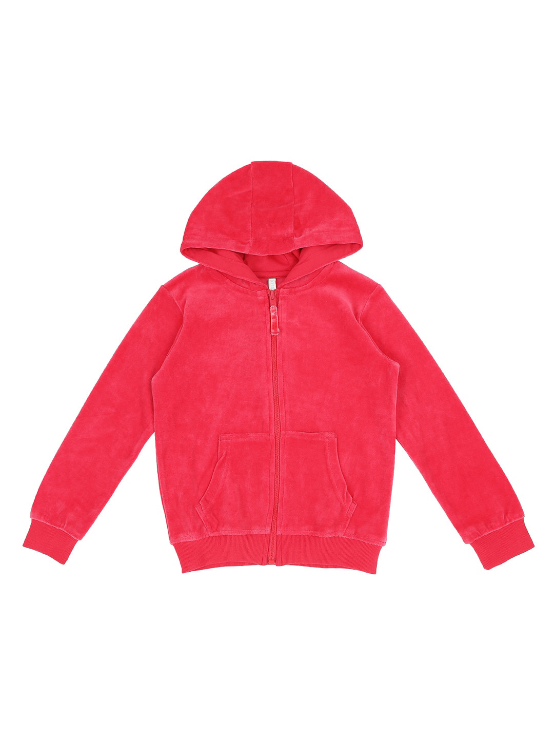 

Pantaloons Junior Girls Pink Solid Hooded Sweatshirt