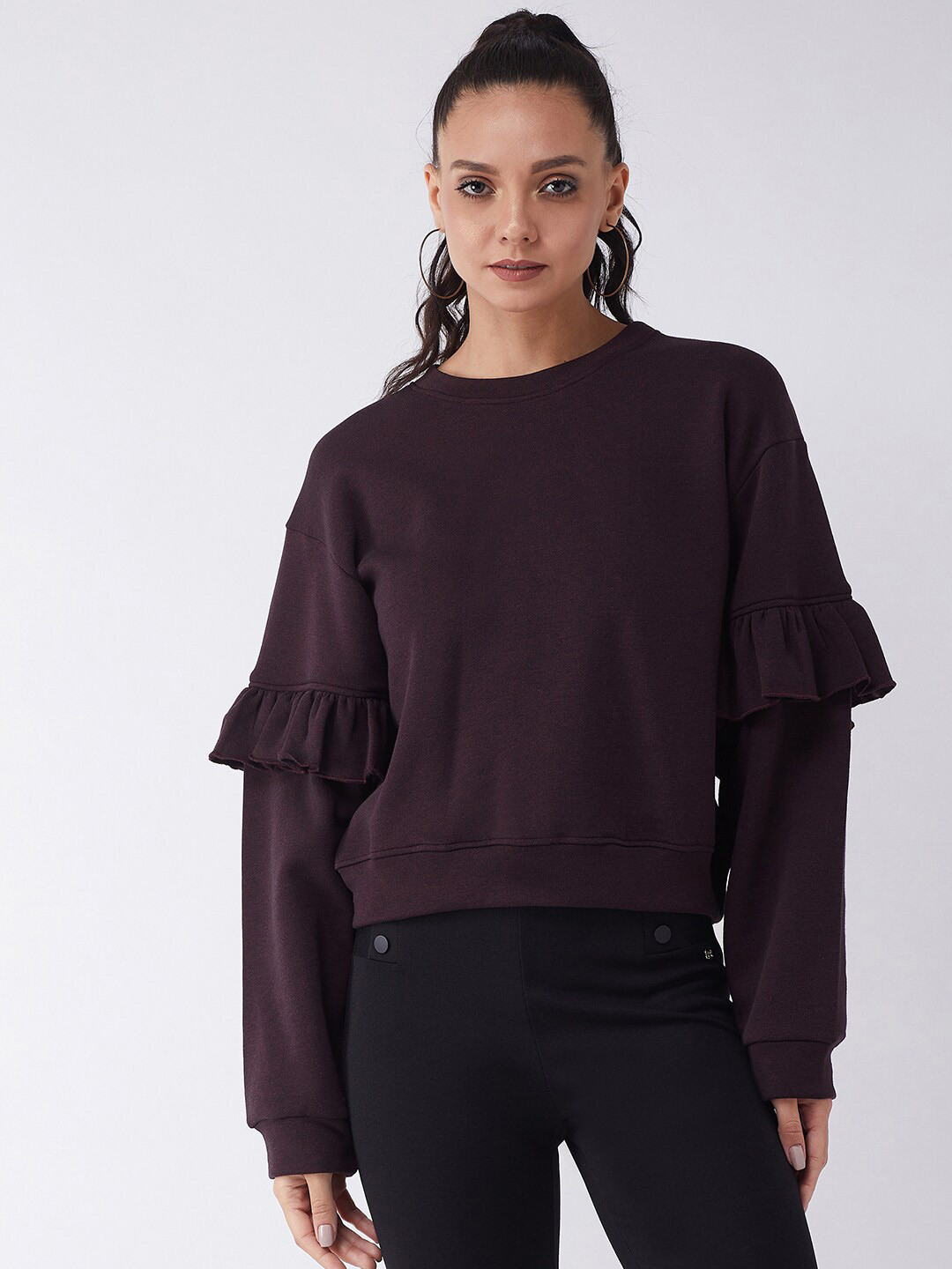 

MAGRE Women Purple Solid Sweater