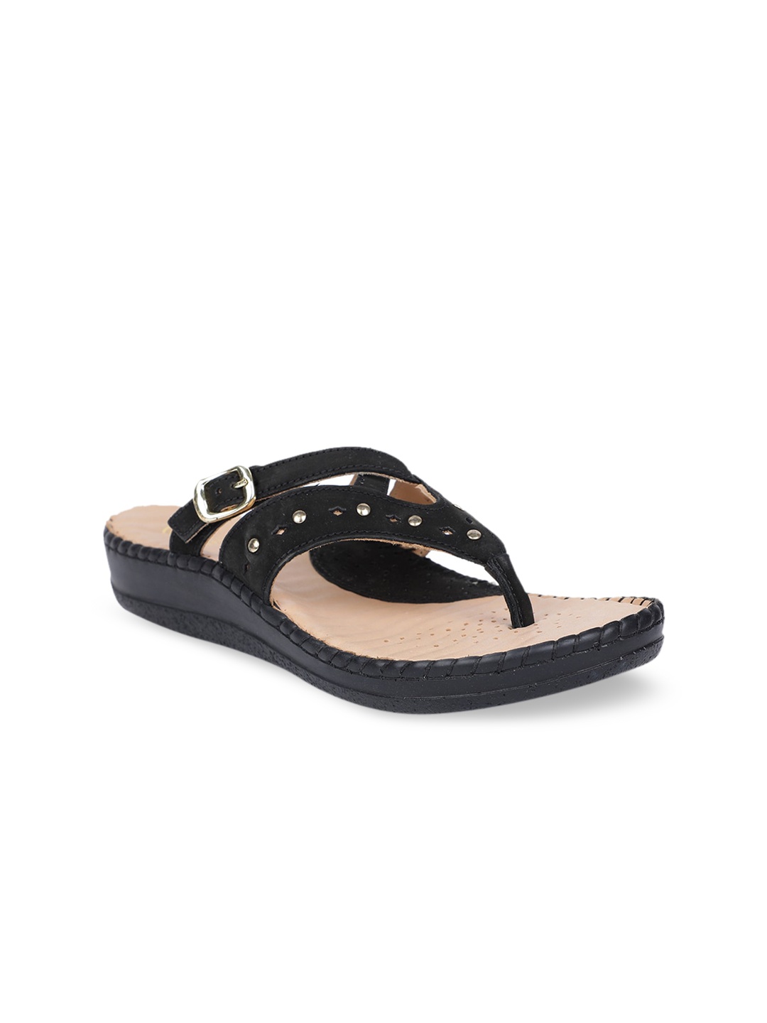 

Scholl Women Black Embellished Comfort Heels