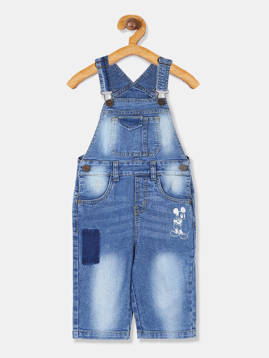 

Colt Boys Blue Washed Mickey Mouse Graphic Denim Dungarees
