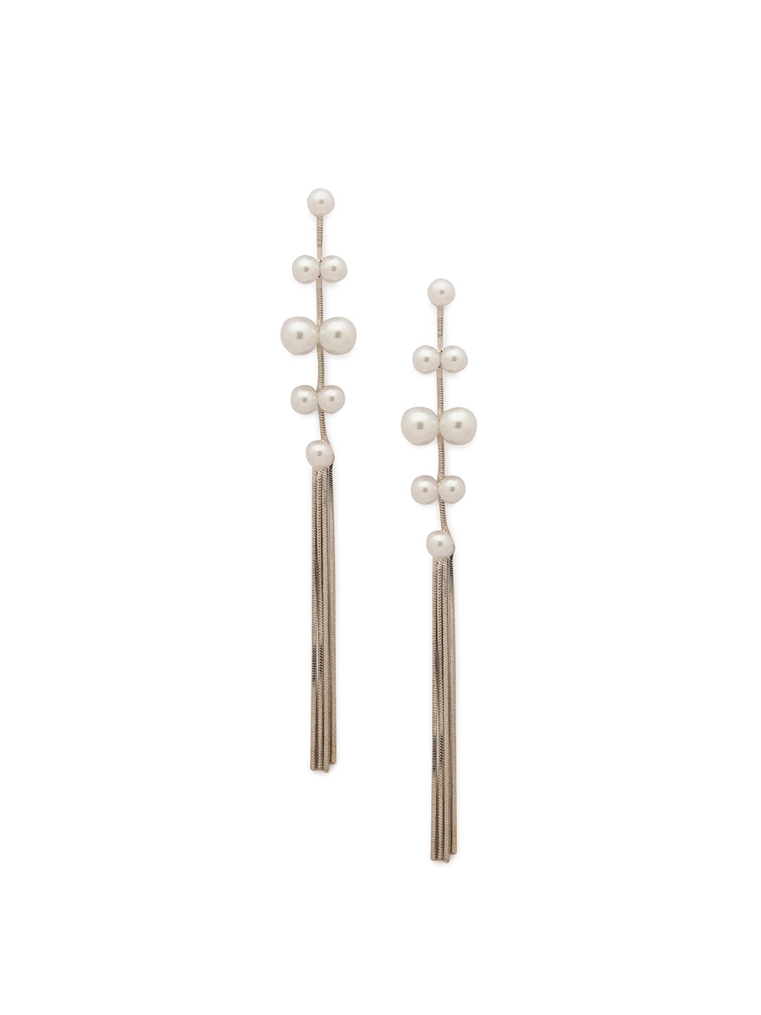 

Globus Silver-Plated Contemporary Drop Earrings