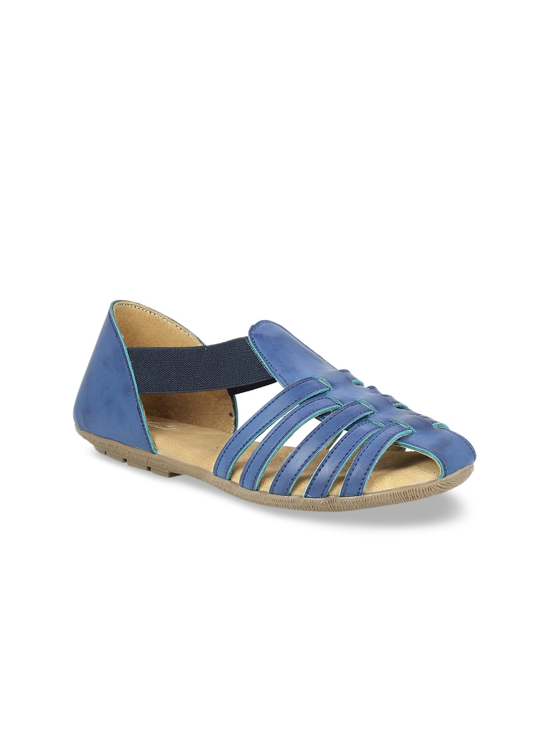 

Inc 5 Women Blue Solid Open Toe Flats