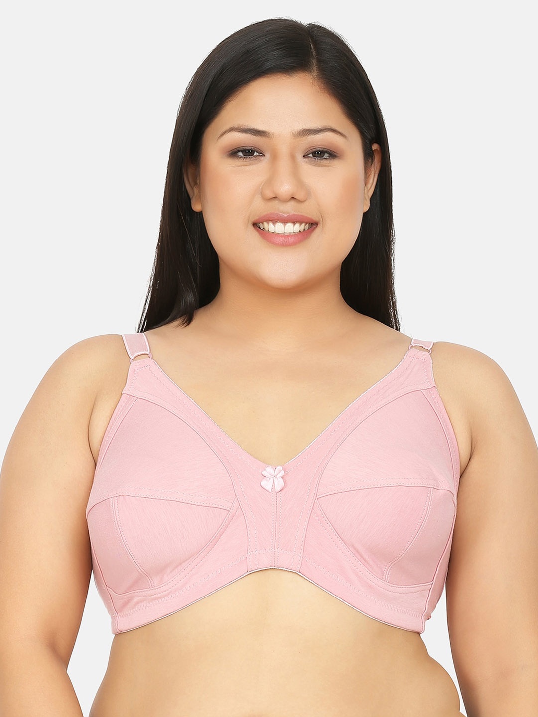 

Curvy Love Plus Size Pink Solid Non-Wired Non Padded Everyday Bra CL-03