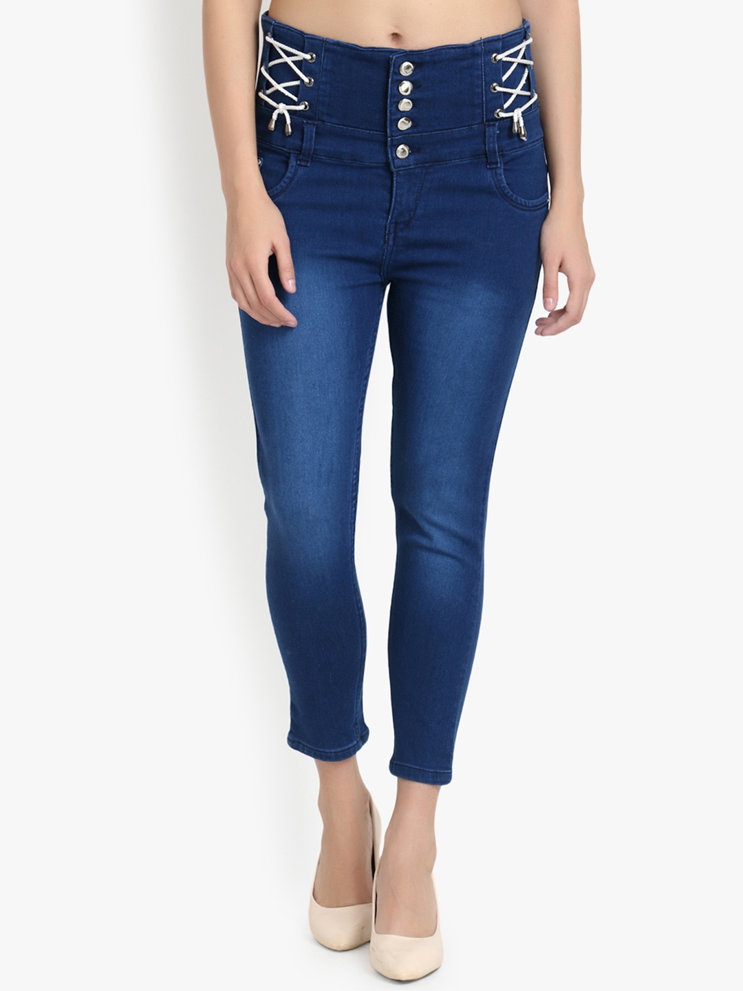 

Perfect Outlet Women Blue Slim Fit High-Rise Clean Look Jeans