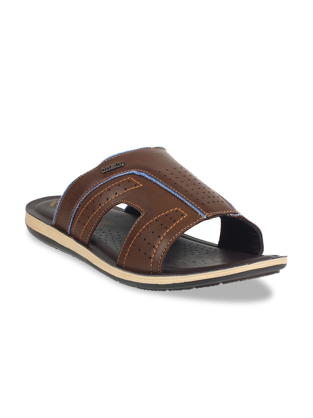 

Inblu Men Brown Solid Comfort Sandals
