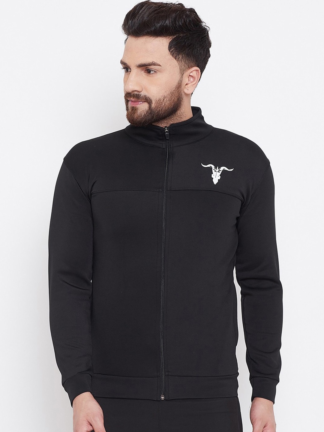 

YOGAIR Men Black Solid Lightweight Sporty Jacket