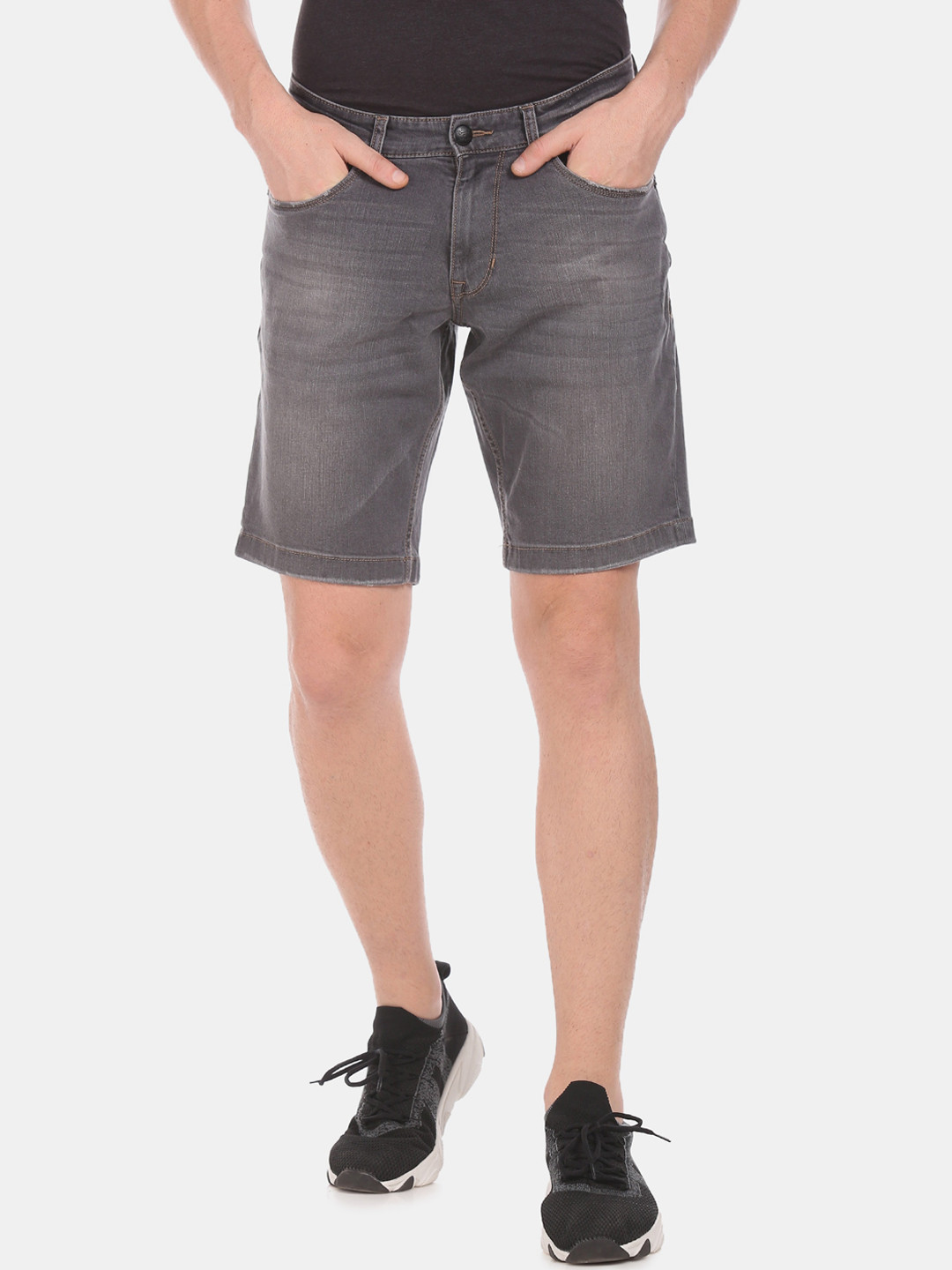 

U.S. Polo Assn. Denim Co. Men Grey Washed Regular Fit Denim Shorts
