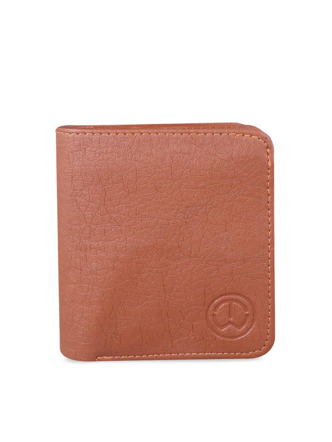 

TnW Men Tan-Brown Solid Two Fold Wallet