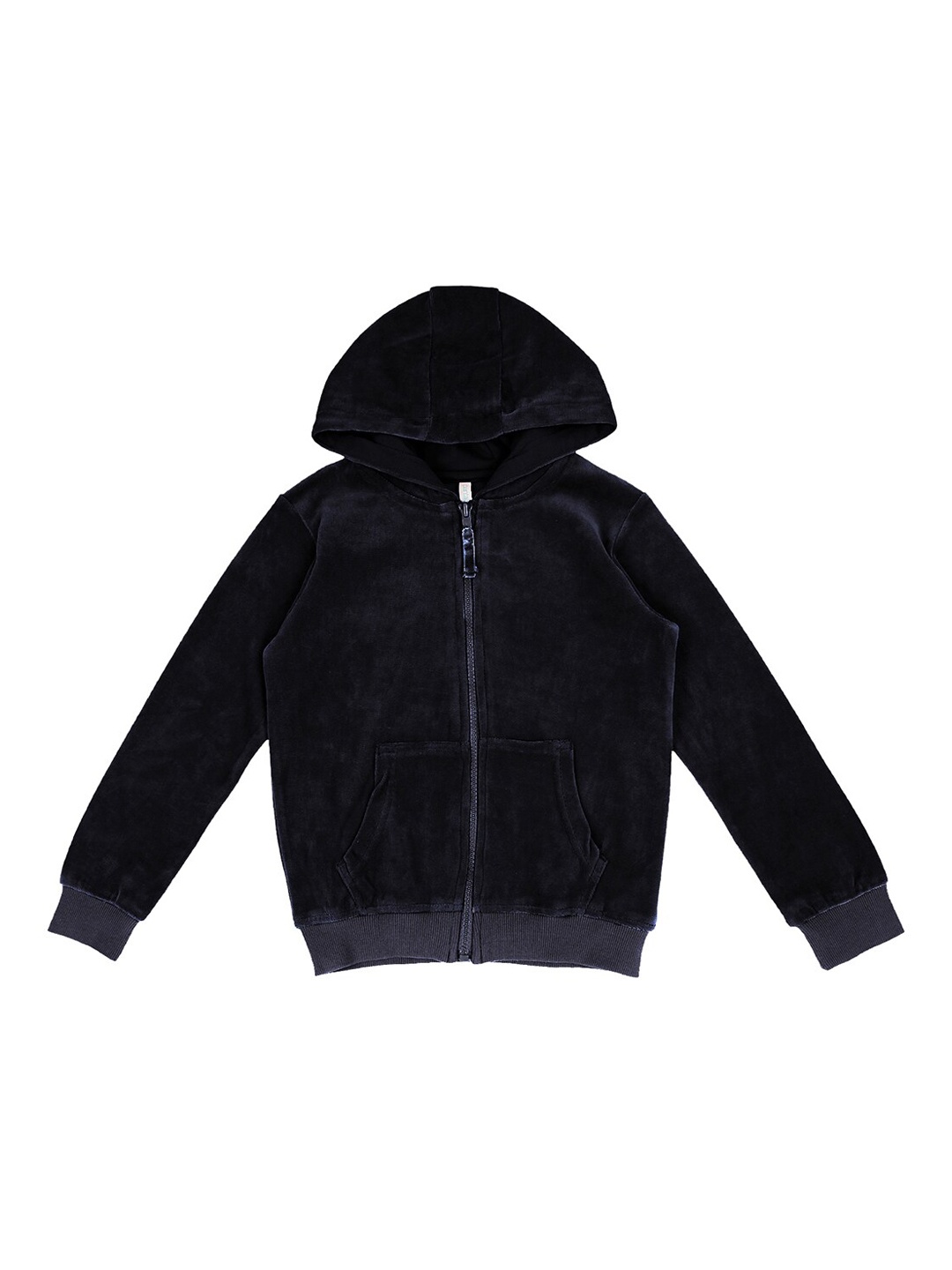 

Pantaloons Junior Girls Navy Blue Solid Hooded Sweatshirt