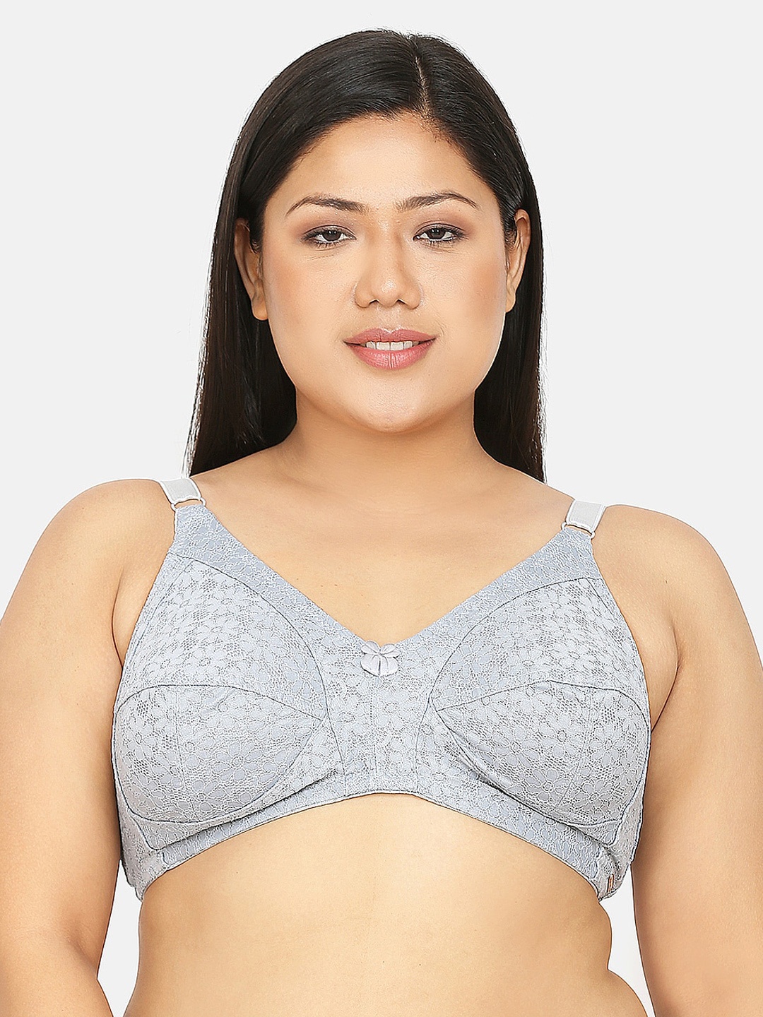 

Curvy Love Plus Size Women Grey Solid Non-Padded Wireless Everyday Bra CL-13 GREY-C20