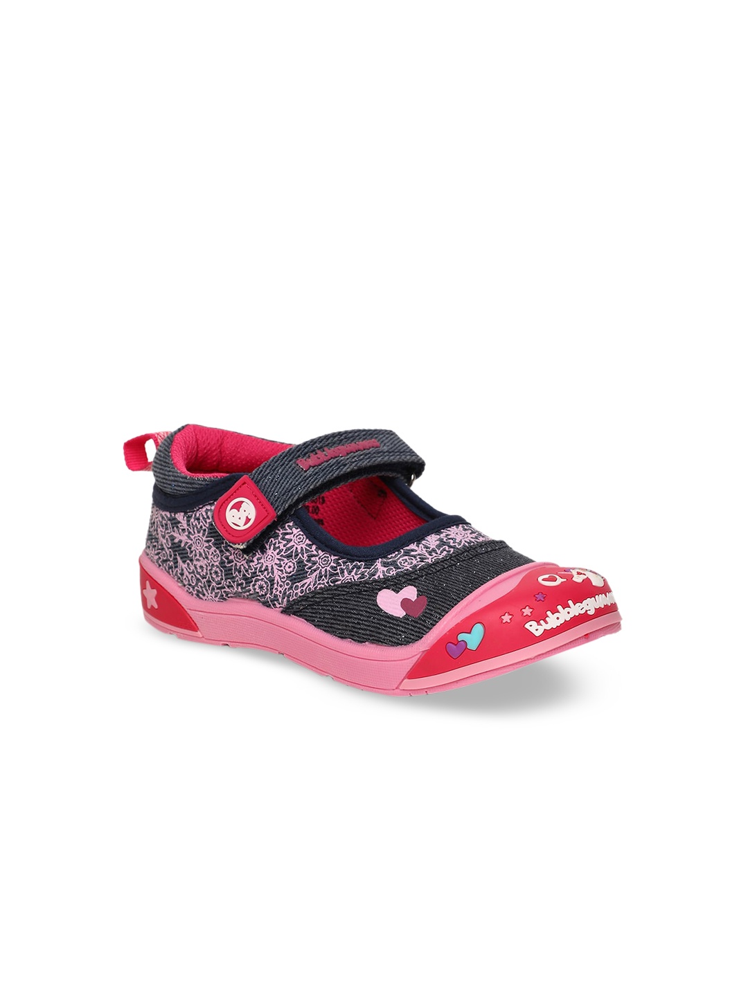 

Bubblegummers Girls Pink Printed Fabric Ballerinas