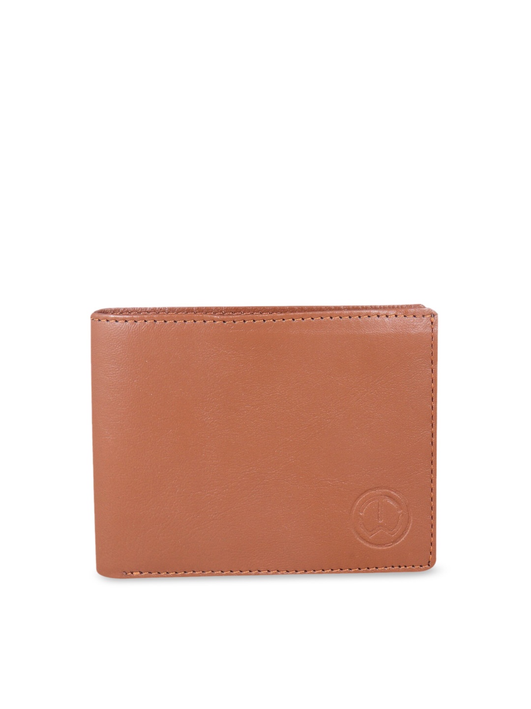 

TnW Men Tan Brown Solid Genuine Leather Two Fold Wallet