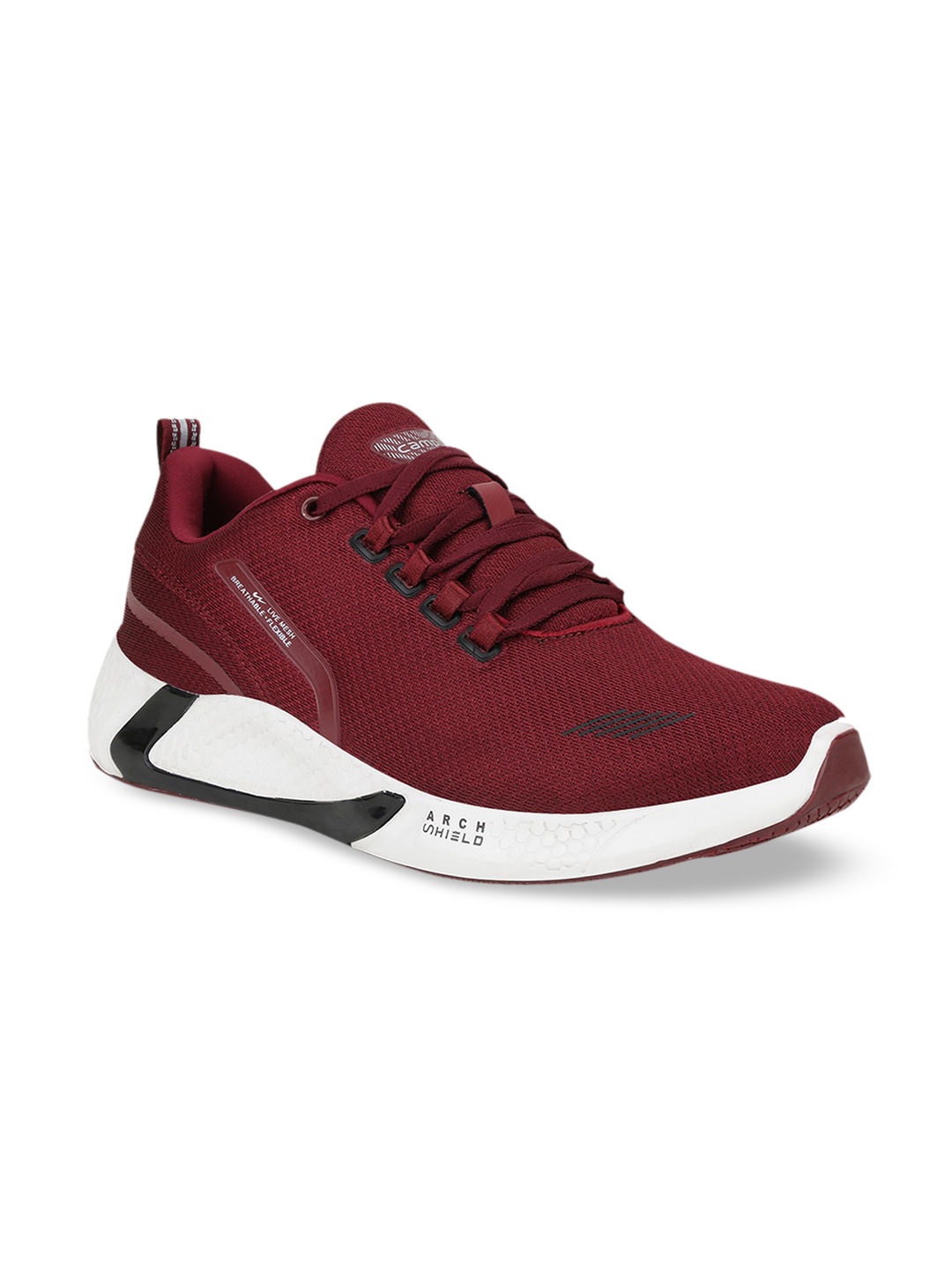 

Campus Men Burgundy & White Running Shoes