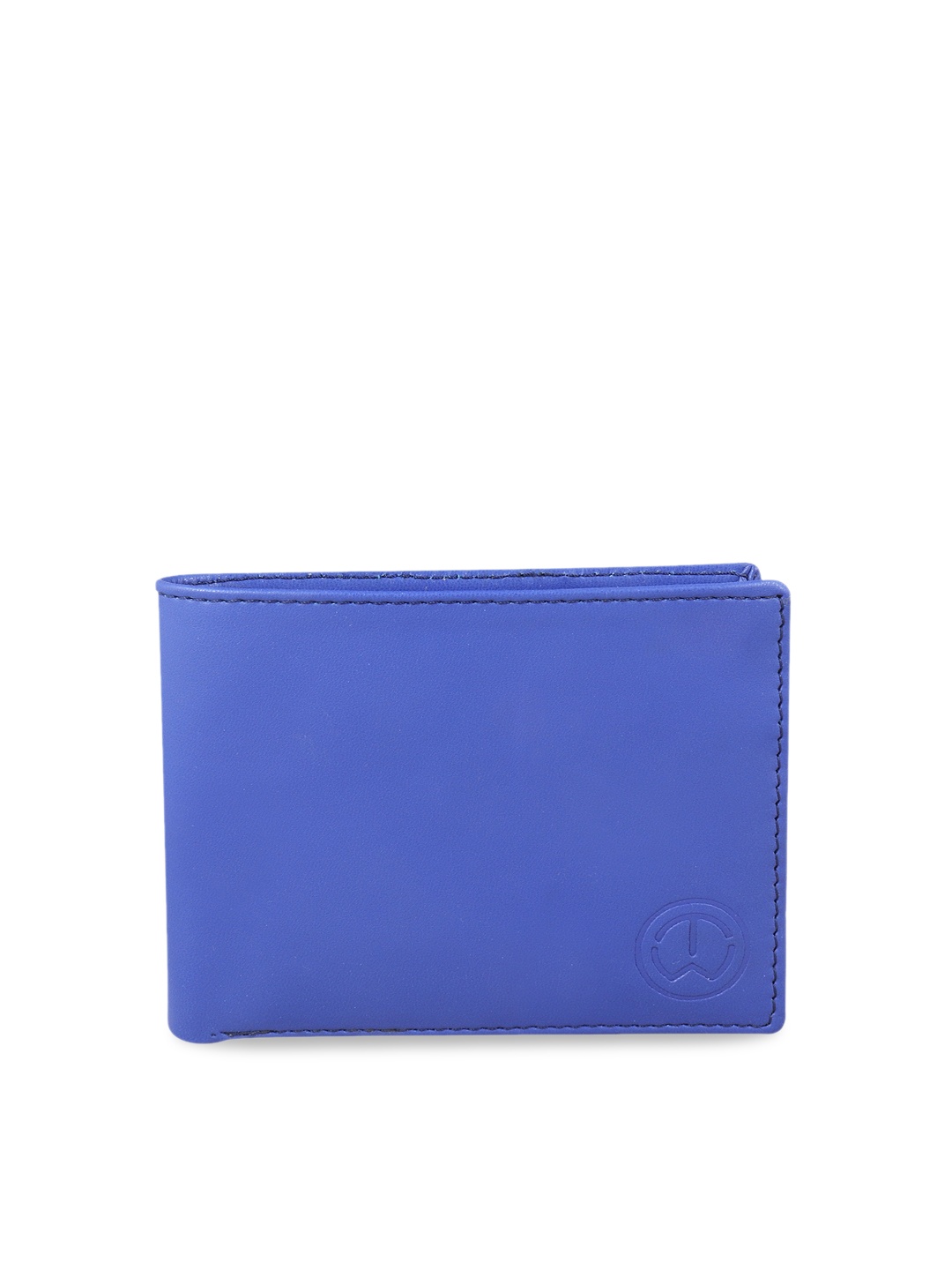 

TnW Men Blue Solid Two Fold Wallet