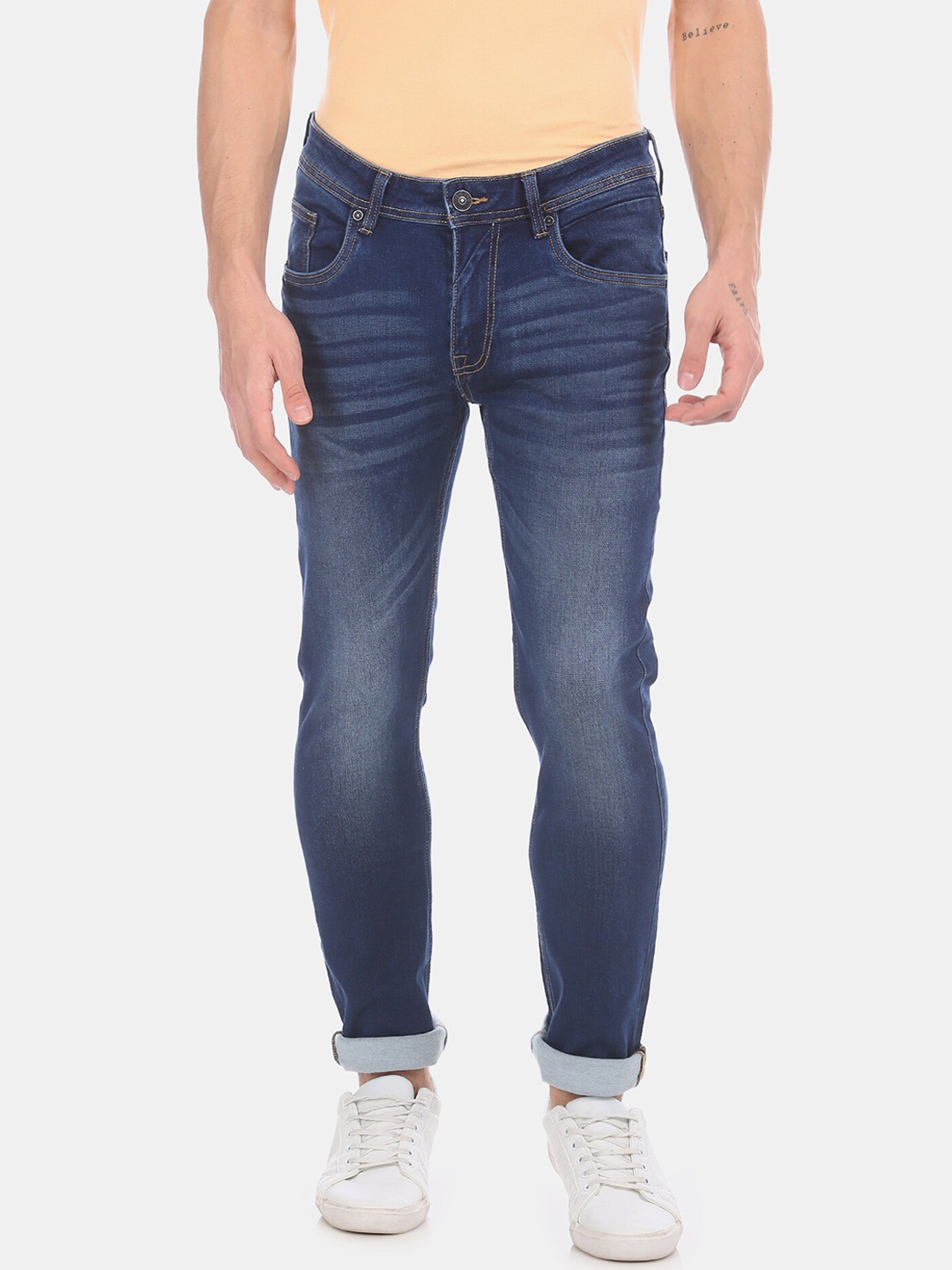 

Colt Men Blue Slim Fit Mid-Rise Clean Look Stretchable Jeans
